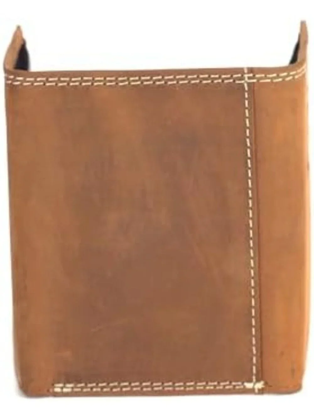 Men's Leather Trifold Wallet, Embossed Design, Stylish Medium Brown Accessory